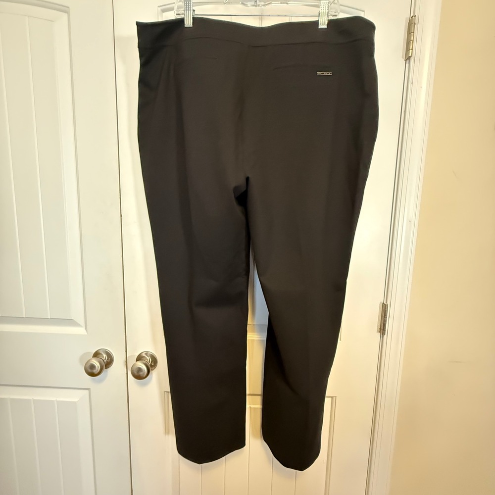 Anne Klein Plus Size 20W Black Straight Leg Dress Pants NWT 10626184-169 Career - Picture 3 of 16